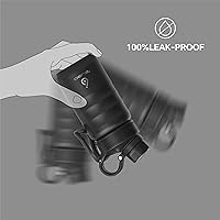 Vista 4 de IDEUS Botella de agua aislada de 12 onzas, botella de agua aislada de acero inoxidable para la escuela, botellas aisladas con pajitas a prueba