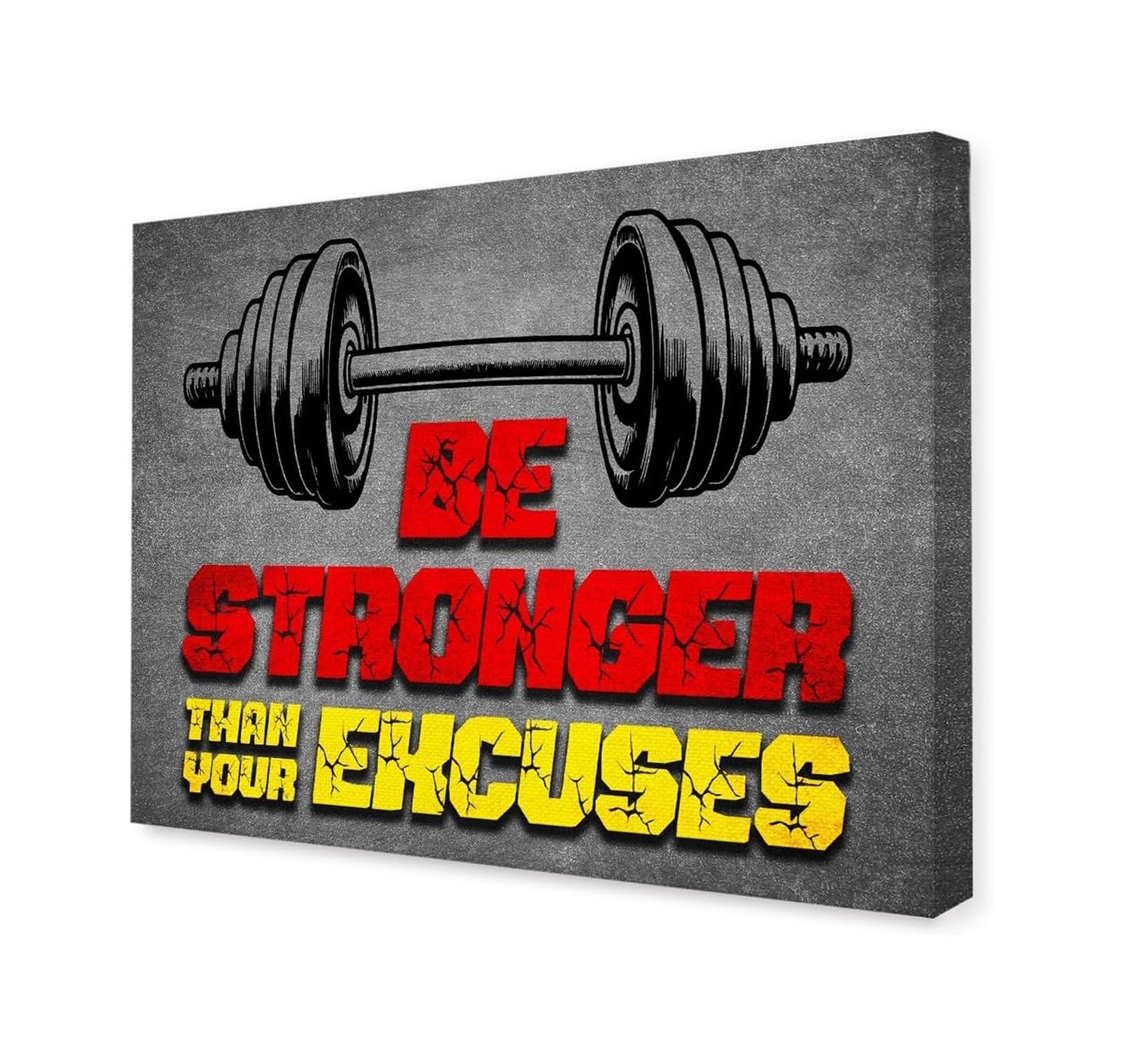 FNYUVNFAF Garage Gym Essential - “Be Stronger Than Your Excuses”, Motivational Decor for Strength Training & Discipline Framed,12x18inch(30x45cm)