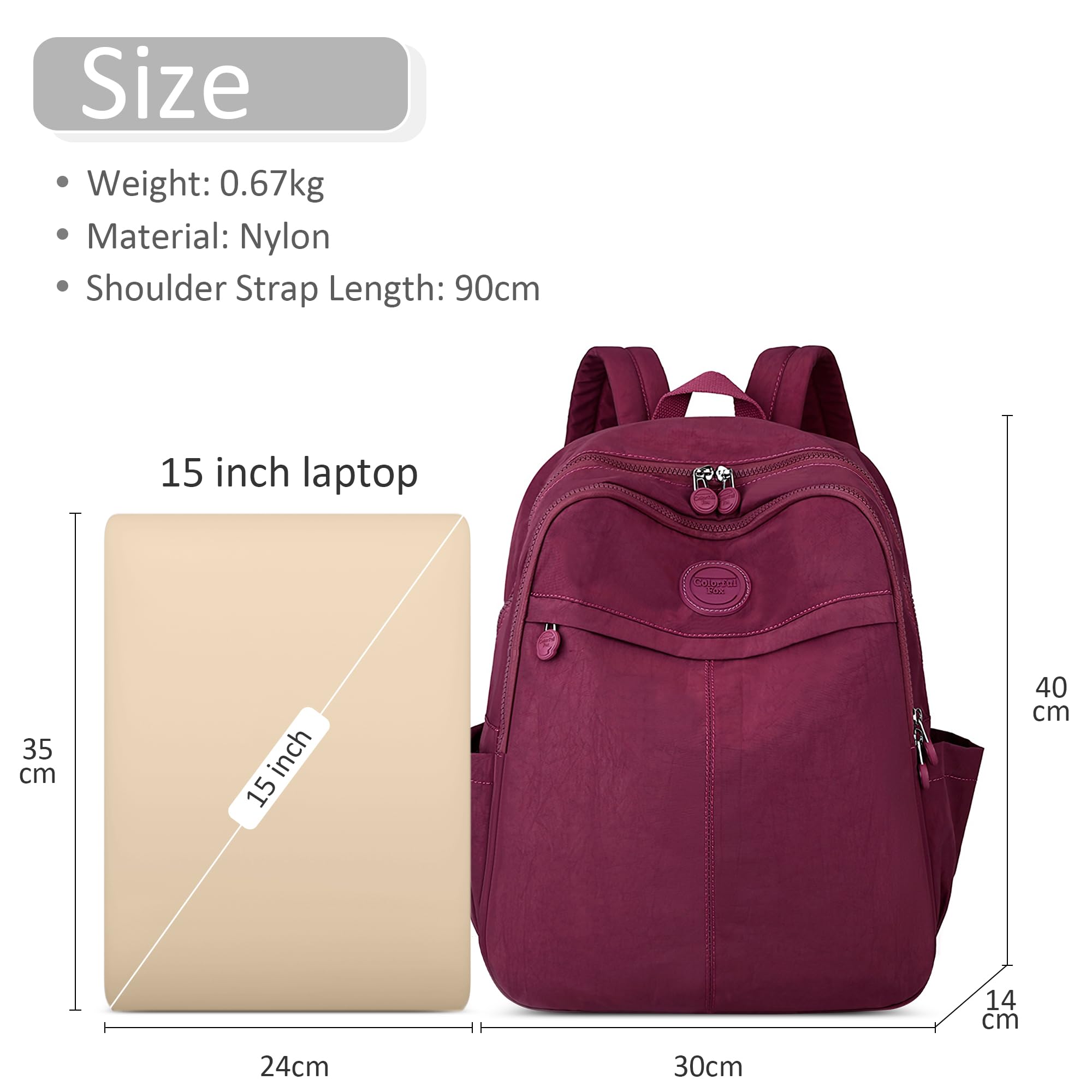 DIRRONA Moda Duży Plecak damski na 15 cali Laptop Codzienny Codzienny Plecak Podróżny Biznes Szkoła Uniwersytet Nylon Plecak Antykradzieżowy Elegancki Plecak Na Ramię