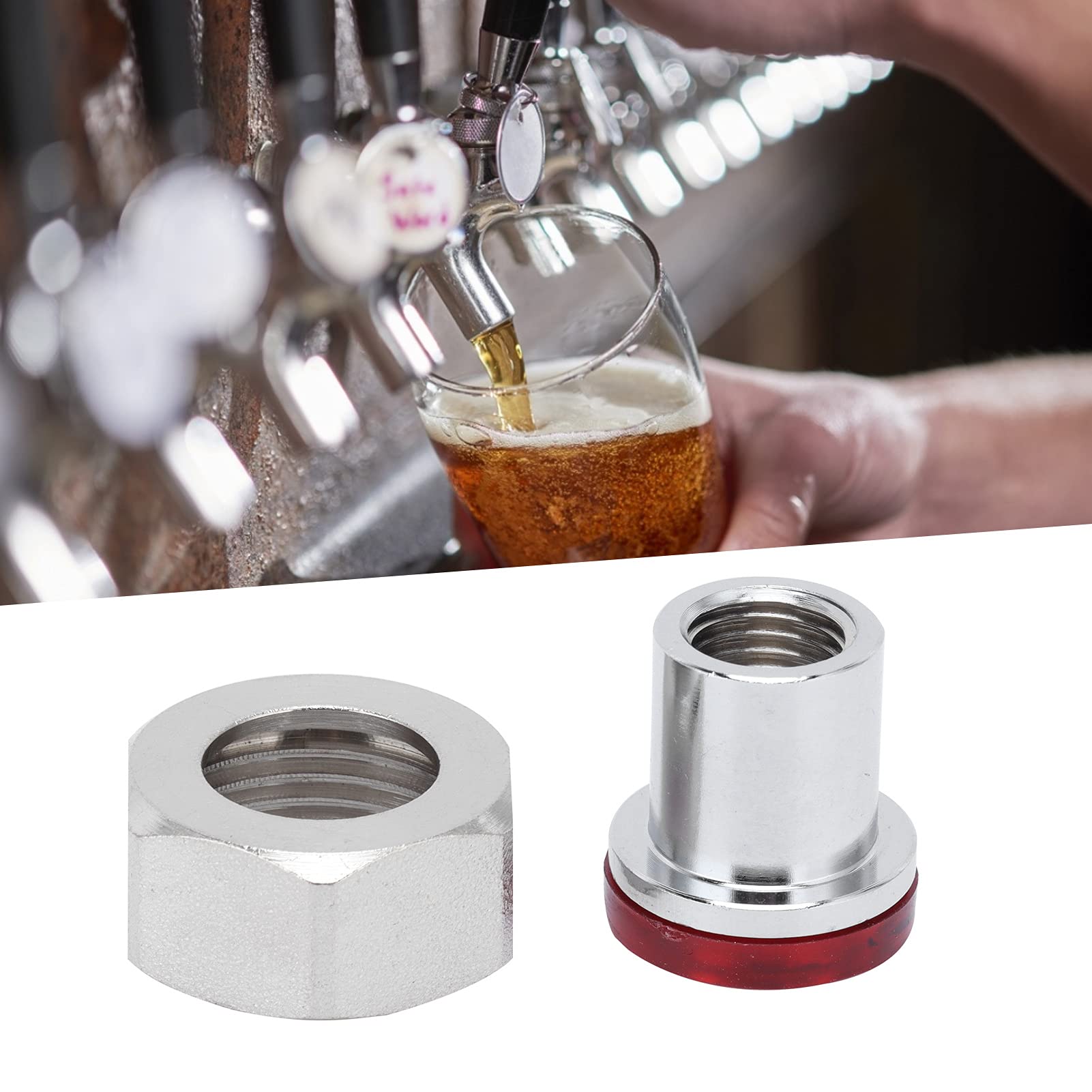 Déconnexion à Verrouillage à Bille, Raccords pour Fûts de Gaz et de Liquide Connecteur Rapide de Bière Coupleur de Fût de Bière en Acier Inoxydable