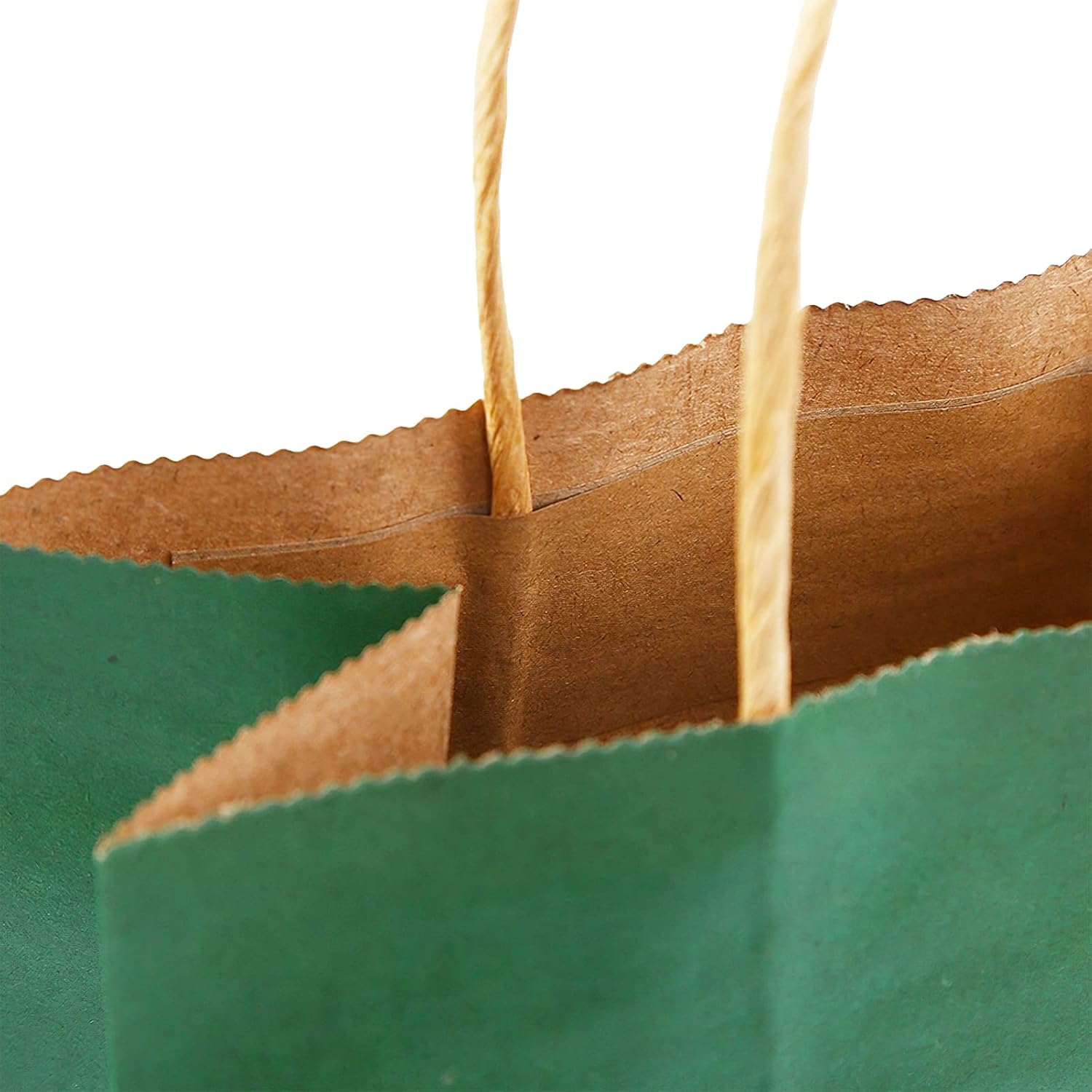 apott Green Kraft Paper Bags with Handles 36Pcs Gift Bags Recyclable for DIY Wedding Birthday Party Takeouts Retail Grocery, 3 Assorted Sizes