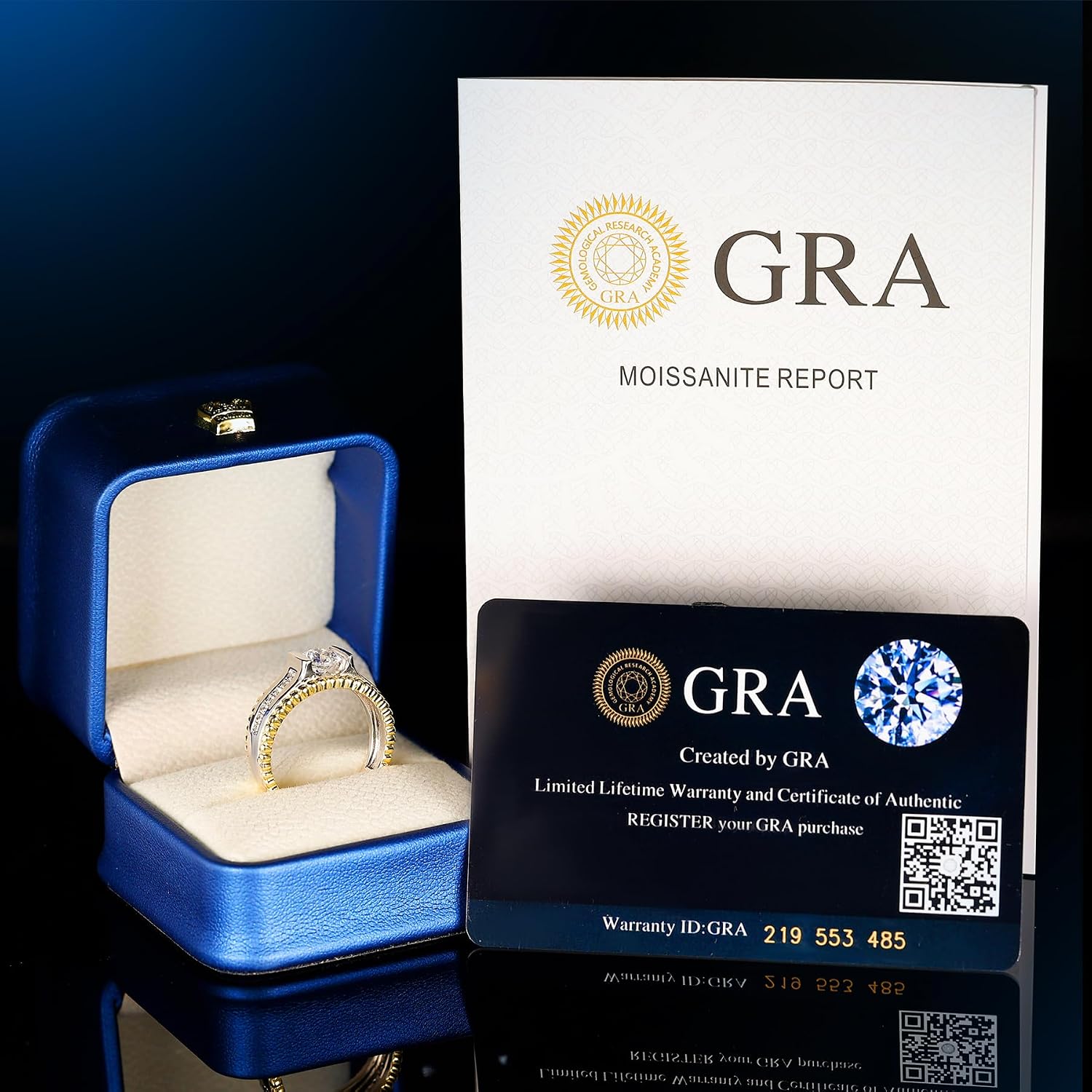 Moissanite Rings For Men, GRA Certified 1.0CT 6.5MM D Color VVS1 S925 Sterling Silver Engagement Promise Ring For Him, Moissanite Wedding Bands For Man