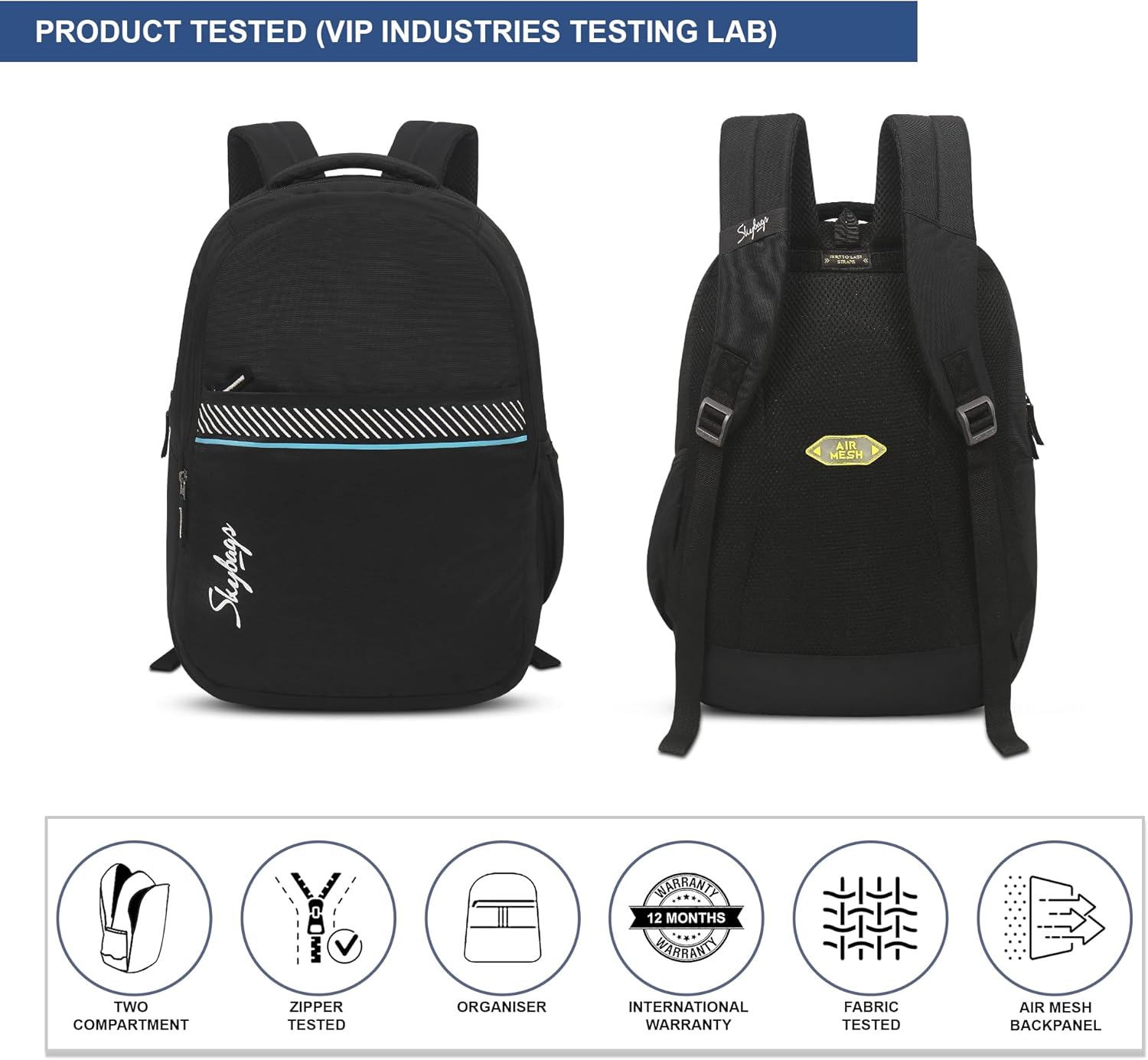 Buy Skybags Xeno 01 32L Laptop Backpack Black at Ubuy Kuwait