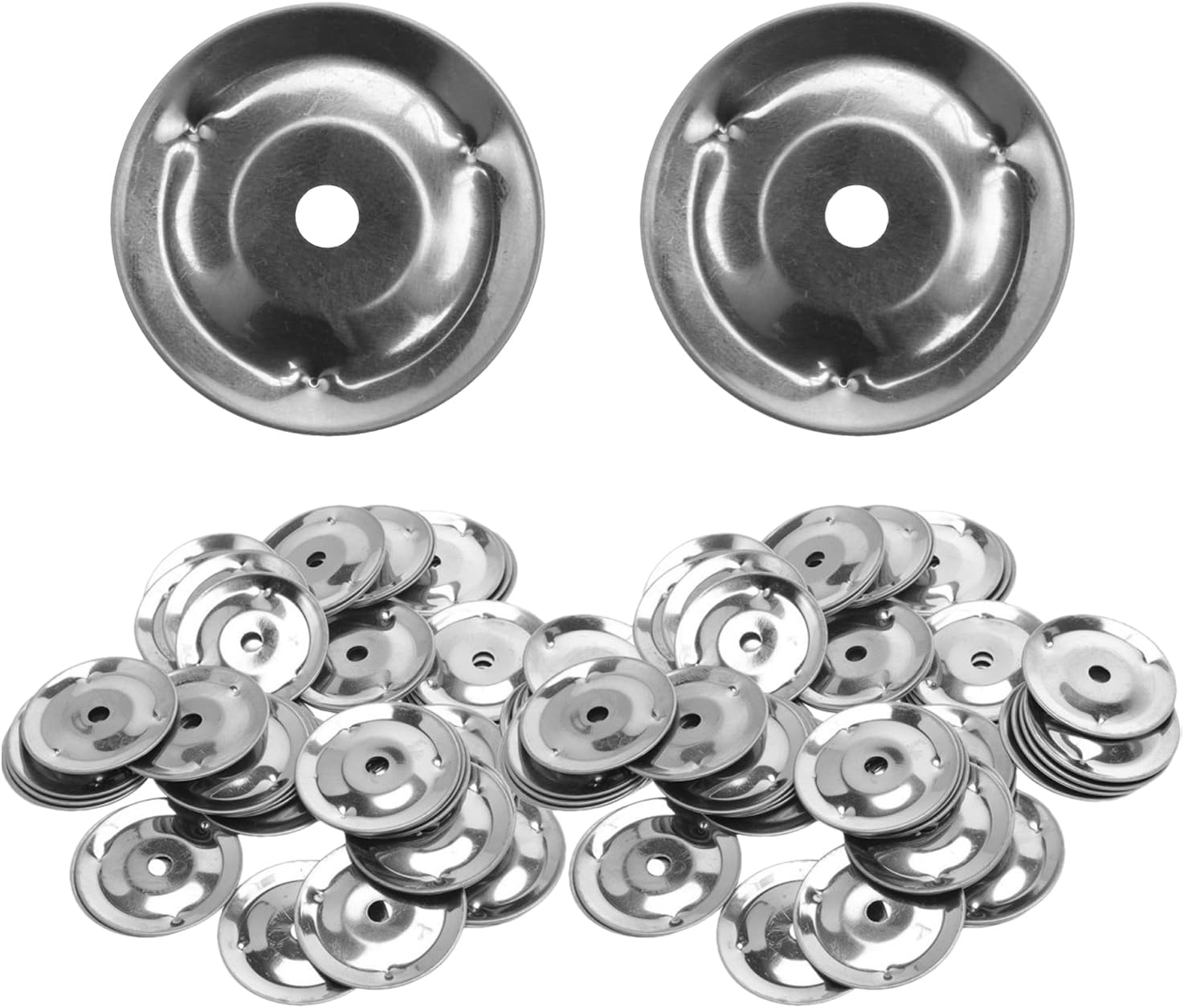 Percussion Drum Cymbals Ring - Stainless Steel Ching Ring Set With Clear Tone | 50 Pieces Metal Drum Bell Rings | Musical Instrument Accessories Replacement Kit For Tambourine Frame Drums Practice Stu