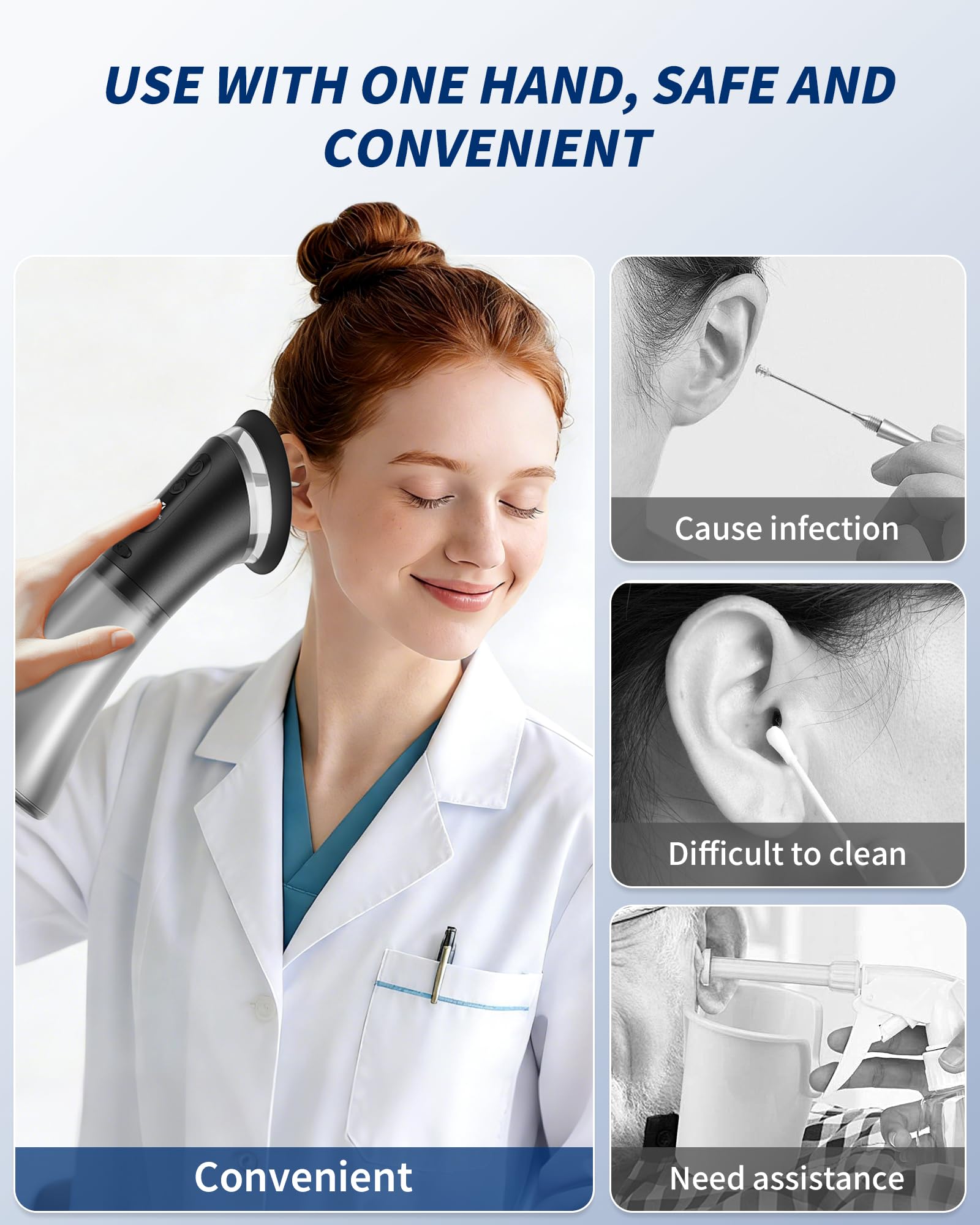 Ear Wax Removal Kit with One-Piece Waste Tank, 3 Pressure Modes, Ipx7 — Amazon image 3