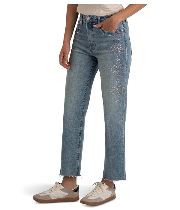 KUT from the Kloth Women's Fay High-Rise Ankle Straight Leg- Zipper Fly in Aglow 14 Inseam: 27 by KUT from the Kloth - Used condition - Image 2