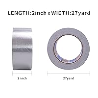 Vista 6 de ADHES - Cinta de papel de aluminio de fibra de vidrio profesional, soporta 176.0 °F a 212.0 °F, cinta resistente al calor ignífuga, cinta adhesiva