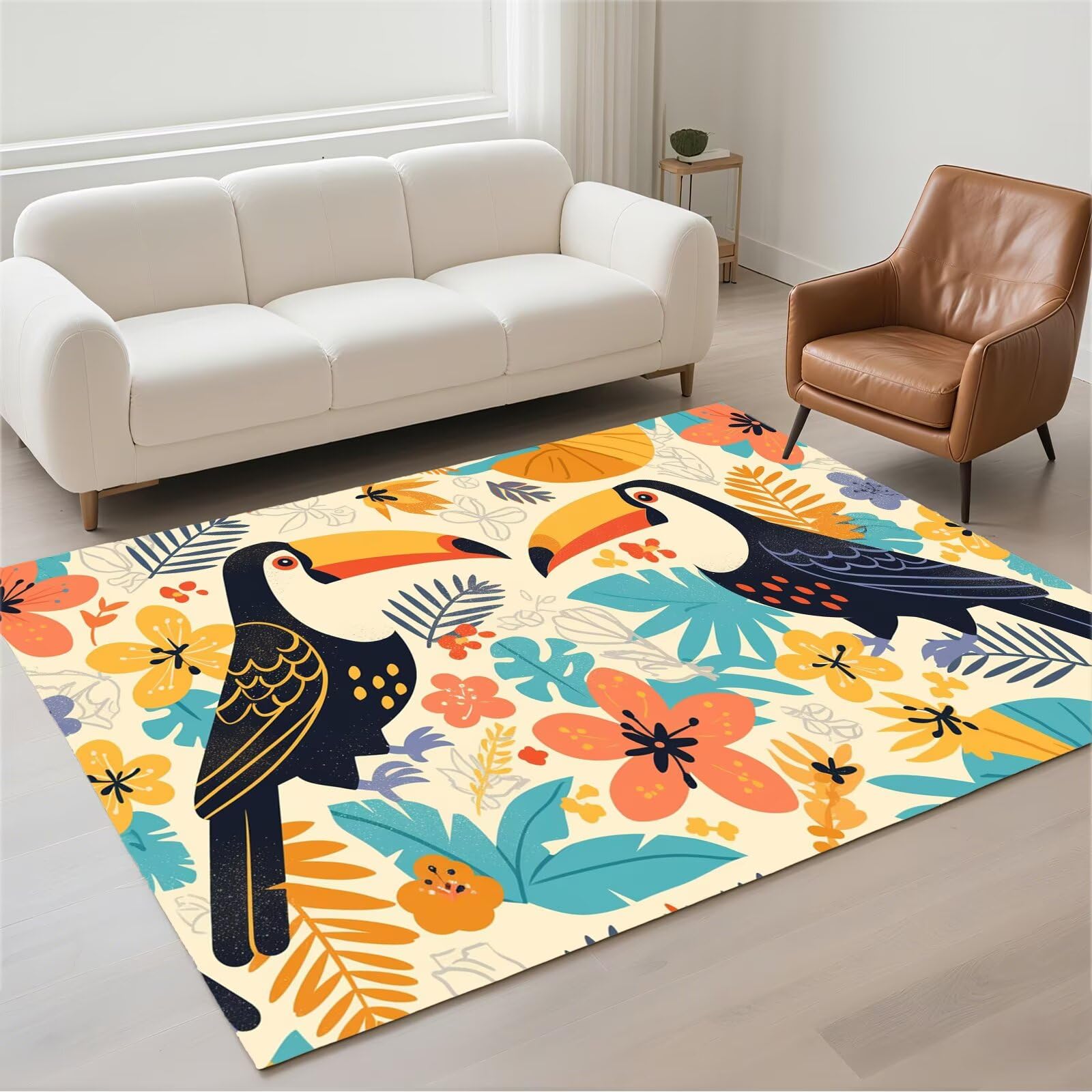 Tapis de chambre adulte moderne et antidérapant idéal pour cuisine et couloir