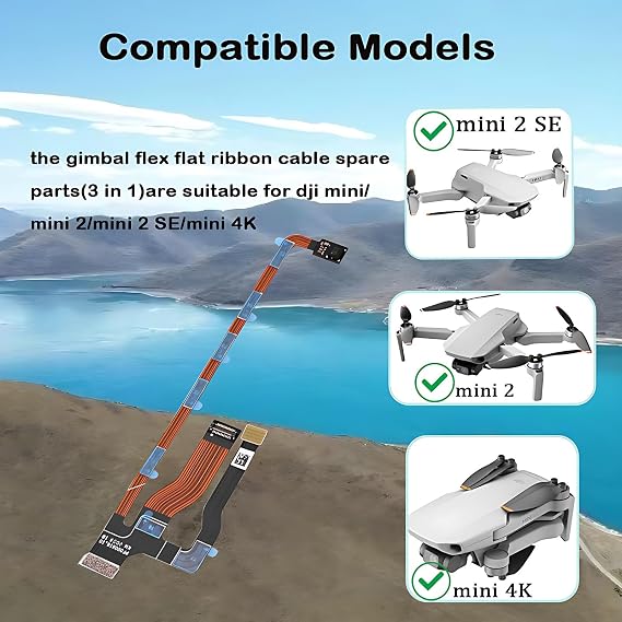 Mini 4k Gimbal Ribbon Cable Replacement for DJI Mavic Mini SE/Mini 2/Mini 2 SE Gimbal Flexible Flat Ribbon Cable Mini 2 Original Gimbal Wire Repair Parts Drone Accessories