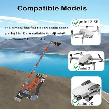 Mini 4k Gimbal Ribbon Cable Replacement for DJI Mavic Mini SE/Mini 2/Mini 2 SE Gimbal Flexible Flat Ribbon Cable Mini 2 Original Gimbal Wire Repair Parts Drone Accessories
