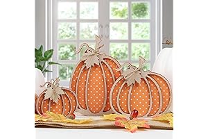 Fall Decor-Three Sizes Wooden Autumn Pumpkin Fall Decorations for Home Decor