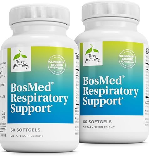 Terry Naturally BosMed Apoyo respiratorio - Suplemento de apoyo respiratorio - Suplemento de hierbas para apoyo pulmonar - Suplemento pulmonar
