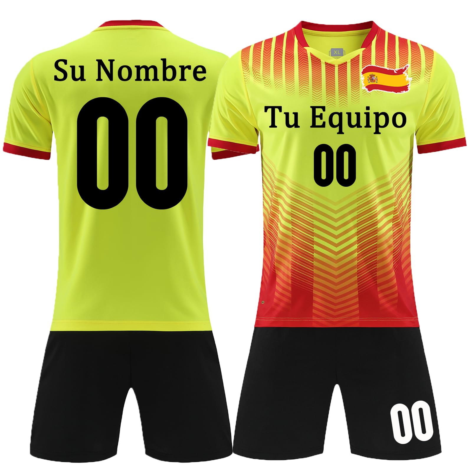 OPUTWDF Personalizable Equipacion Futbol Niño Hombre Personalizada Conjunto Futbol Niño y Adultos con Nombre Número Logotipo del Equipo Camisetas Futbol