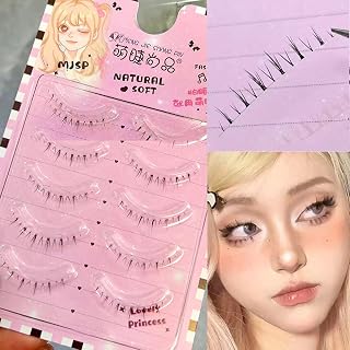 つけまつげ 下まつげ ナチュラル 5ペア 濃密感 人気 透明軸 芯が柔らか 超軽量 柔らかく 手作り 女優まつげ コスプレメイク つけまつげ (D07 下まつげ)