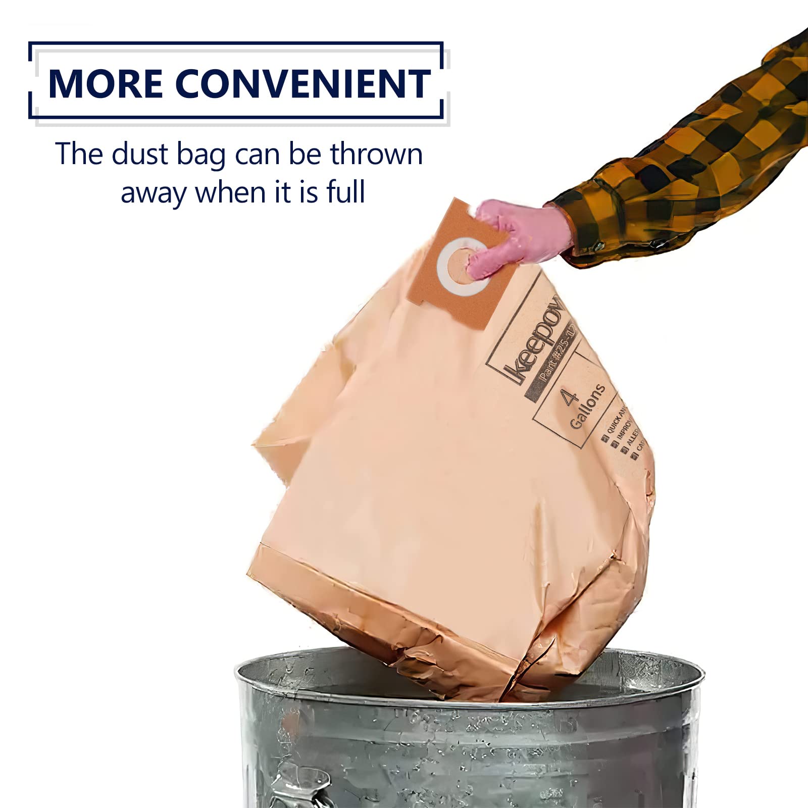 PQE EVOLUTION 4袋入り KEEPOW 15 Pack Vacuum Bags Compatible with Porter Cable & Stanley