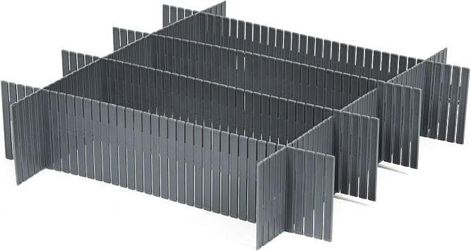 Compactor 3 Sets of 6 Drawer Separators, Grey, Plastic, Non Applicable