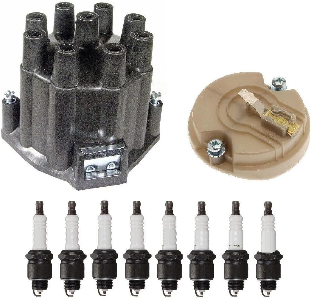 Replacement Distributor Rotor Cap and Spark Plugs Kit For Checker Aerobus Marathon V8