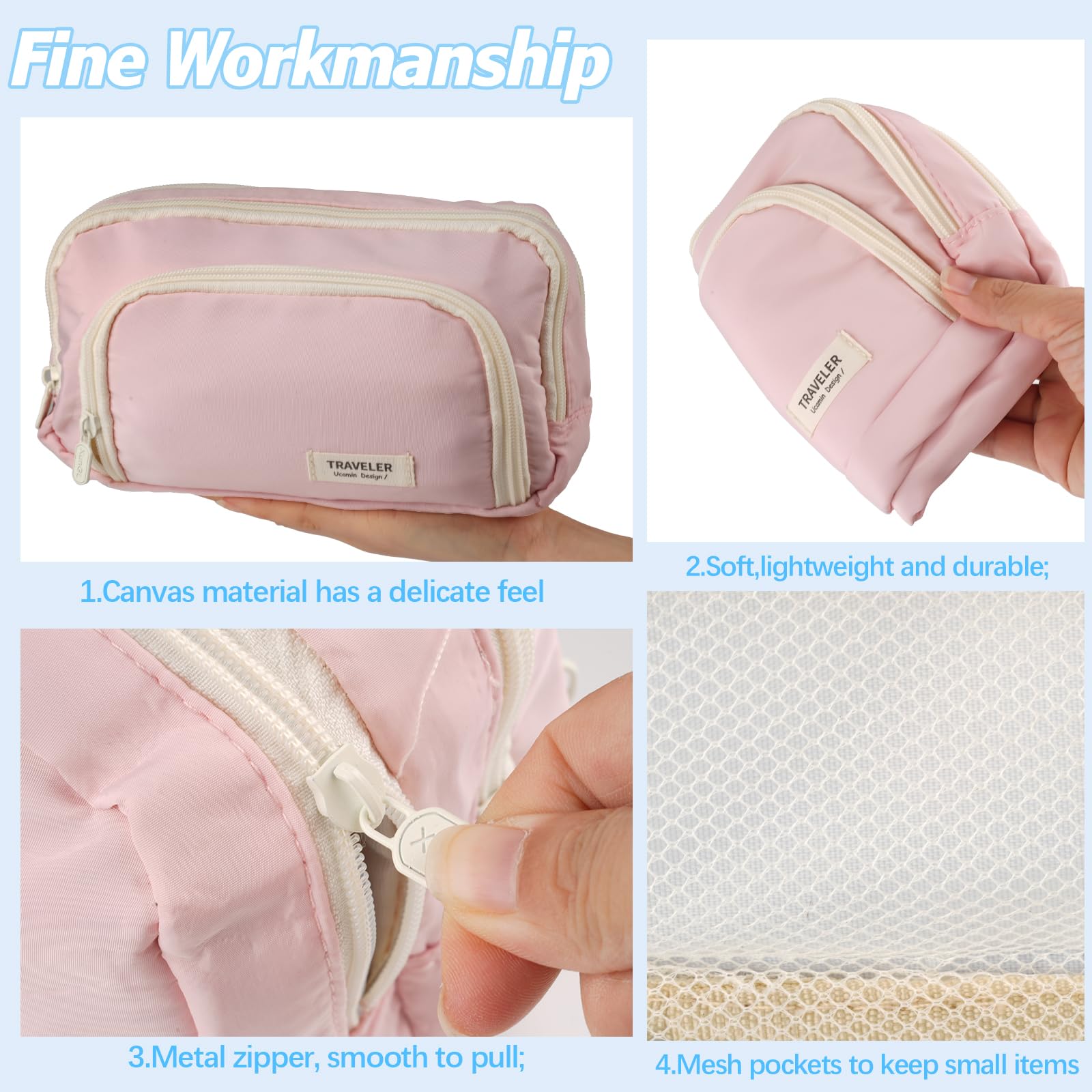Tikplus Pencil Case Large Capacity, Big Pencil Case with 4 Compartments - Image 4