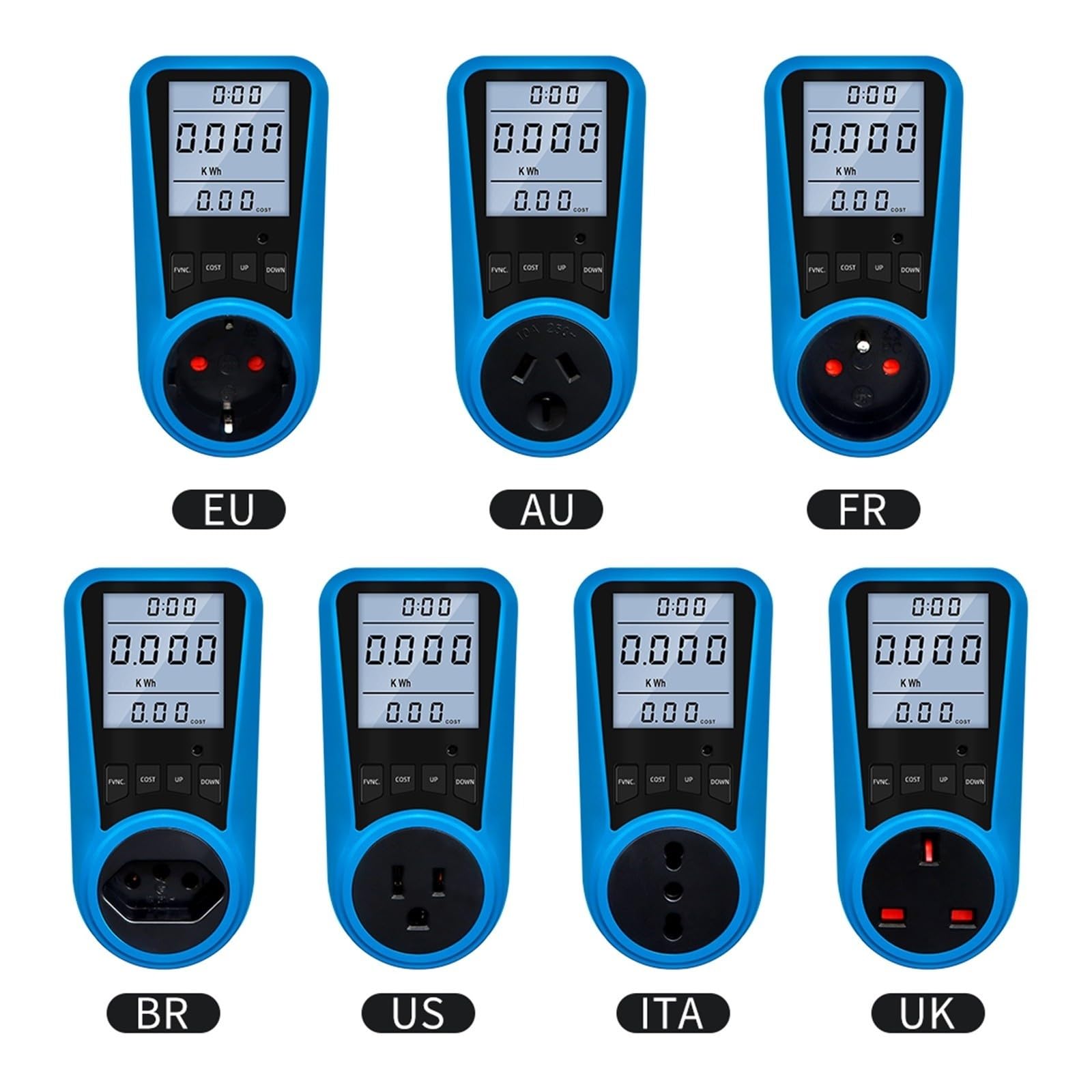 Digitaler Leistungsmesser, Wattmeter, Steckdosenleistung