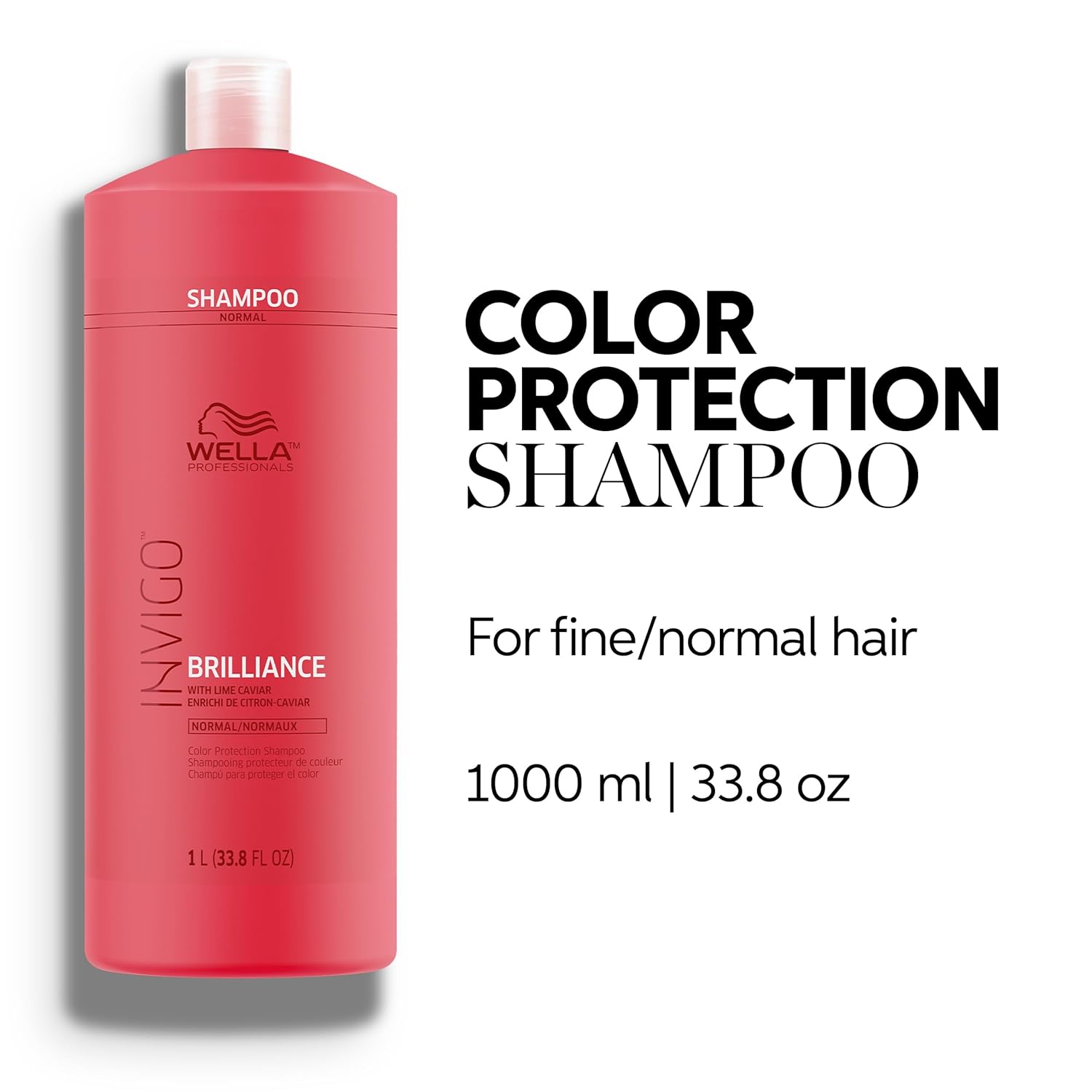 Wella Professionals Invigo Brilliance Shampoo | For Fine/Normal Colored Hair | Intense Color Protection & Maintains Vibrancy | 33.8 Fl Oz | 1 L - Image 2