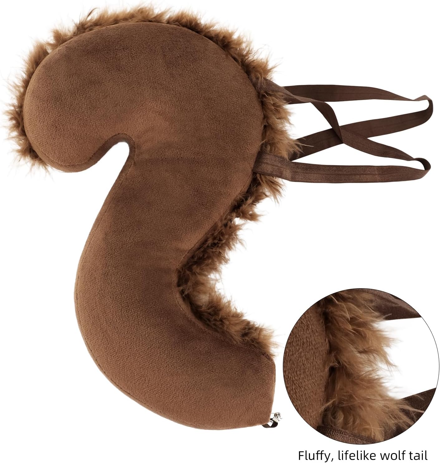 Squirrel Ears Headband & Tail Set, Plush Furry Animal Cosplay Costume Accessories for Halloween, Cosplay Events,