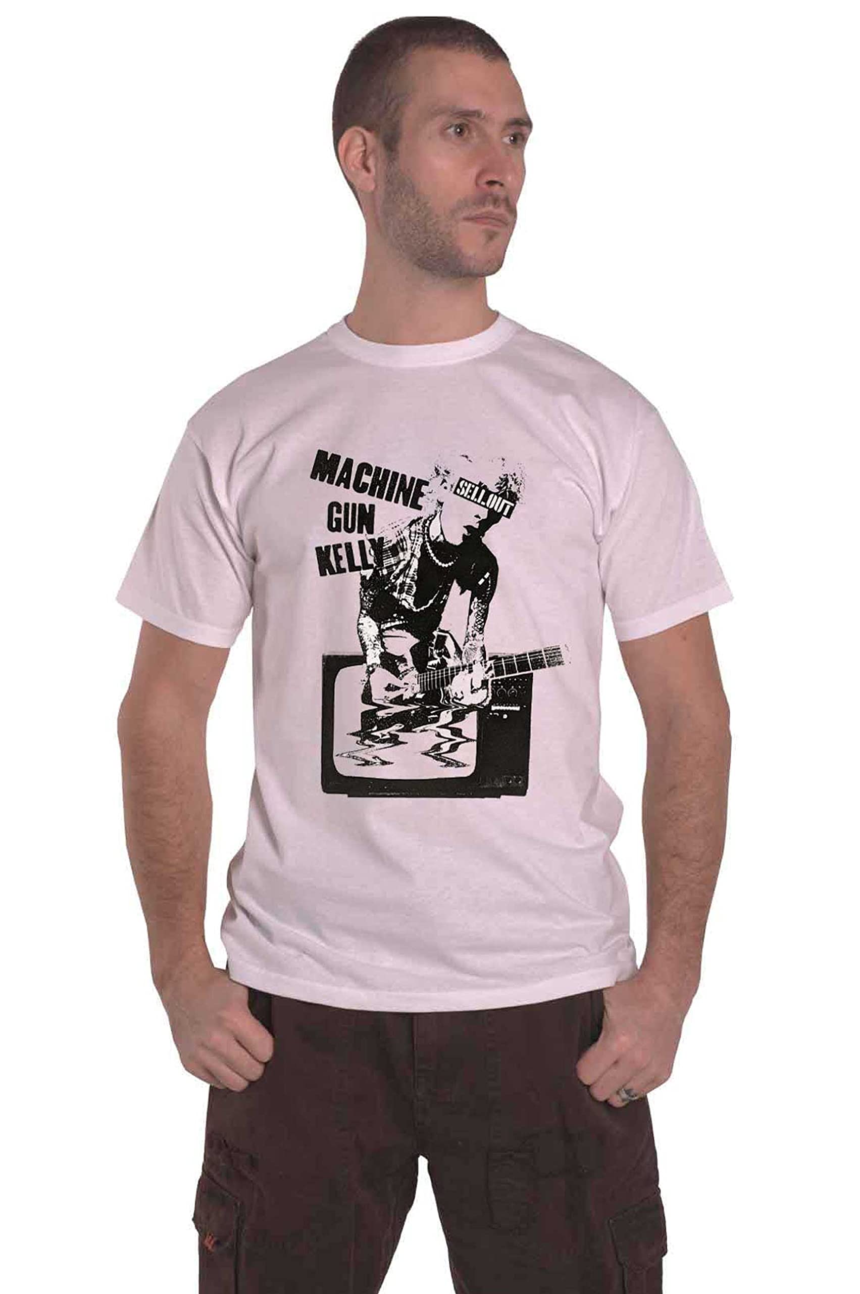Machine Gun Kelly T Shirt TV Warp Official Unisex White XXXL