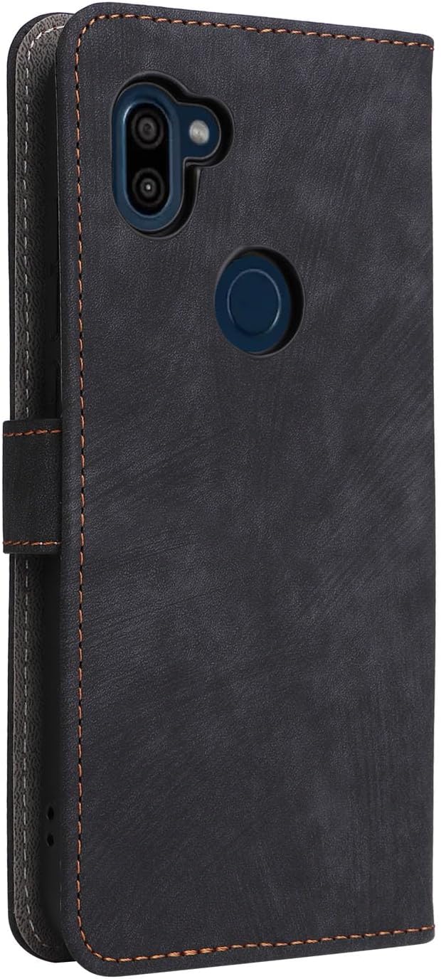 RFID Wallet Phone Case Compatible with Orbic Fun+ 4G/Fun 4G/Q10 Black image 4