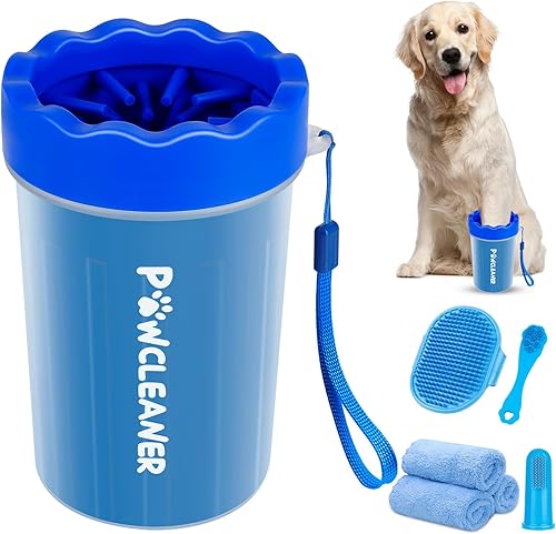 Miniatura 22 de Limpiador profesional 7 en 1 de patas de perro para perros y gatos, incluye 1 lavadora de patas portátil, 1 cepillo de baño, 2 cepillos de dientes