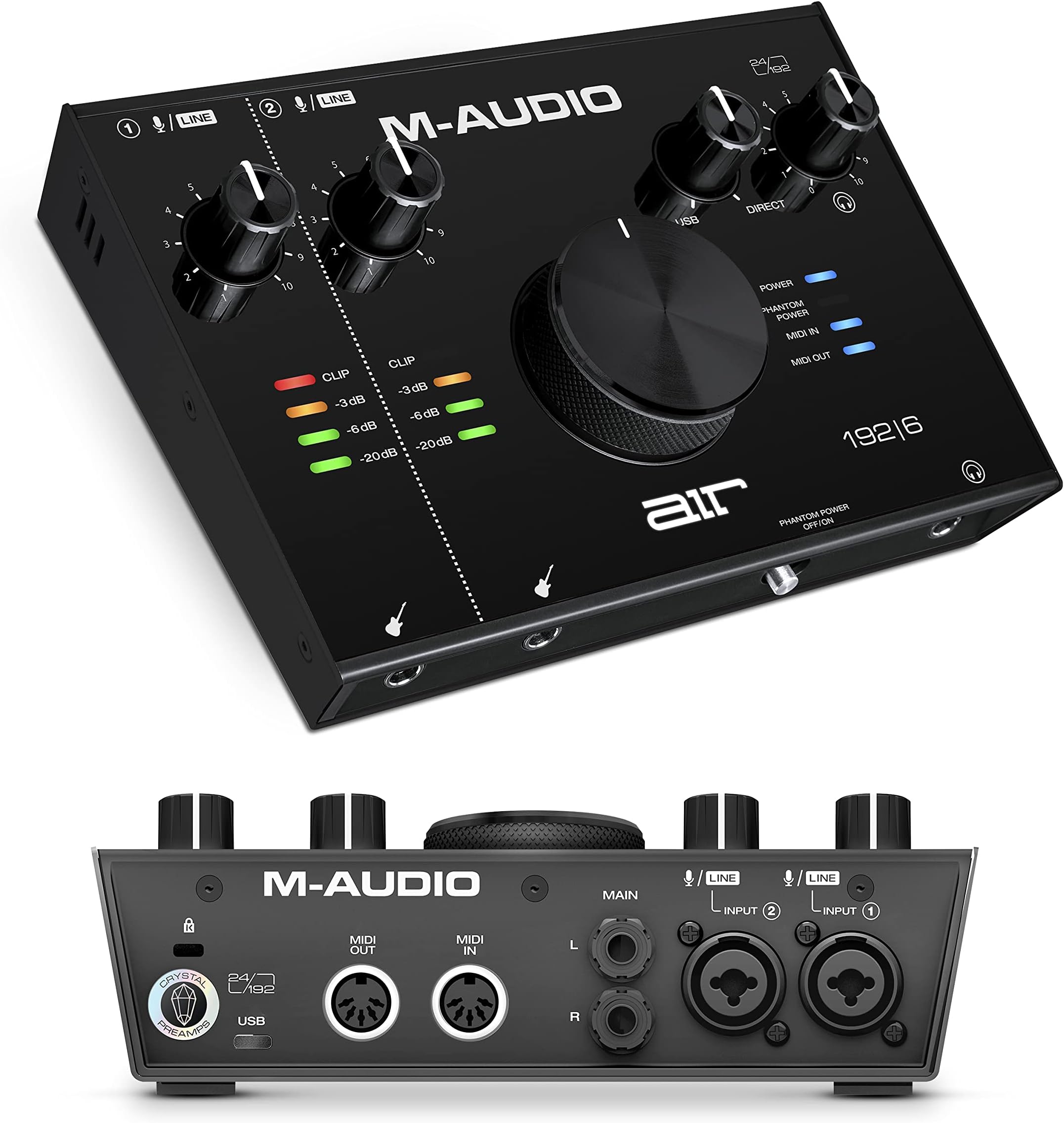 M-Audio AIR 192|6-2-In 2-Out USB Audio/MIDI Interface with Recording Software from Pro-Tools & Ableton Live, Plus Studio-Grade FX & Instruments