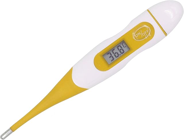 BabyMad Digital CENTIGRADE Thermometer Accurate to 1/10th Degree for Rectal, Oral and Axillary Underarm Body Temperature Measurement Medical Thermometer for Children/Adults Detect Fever