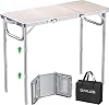 GARLLEN Campingtisch klappbar 87x40cm & 3 einstellbare Höhen(26/48/70cm) Klapptisch Camping Tisch Tragbar Beistelltisch Grilltisch Gartentisch Picknicktisch für Camping Picknick Garten(3-Fach)