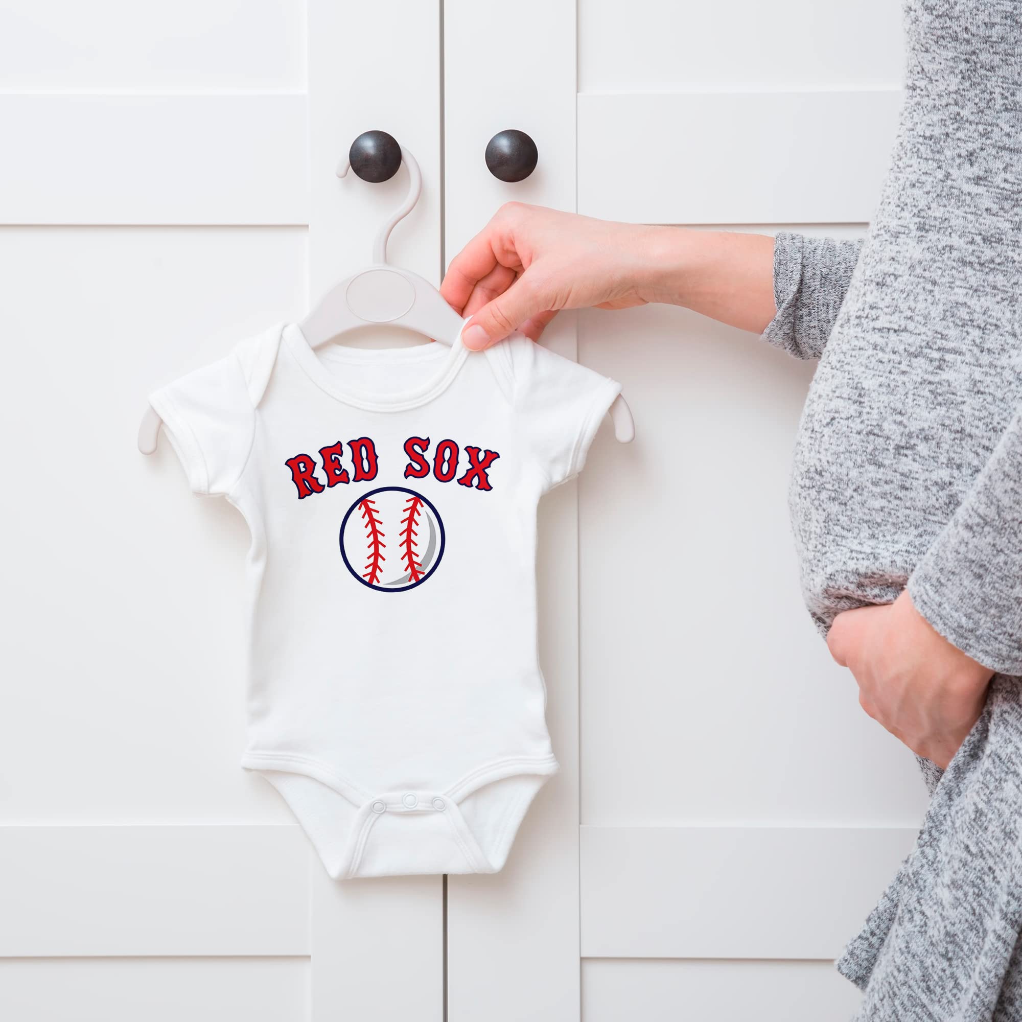 EGDKids Red Sox Baseball Quote baby bodysuit White (R028) (18-24 months)