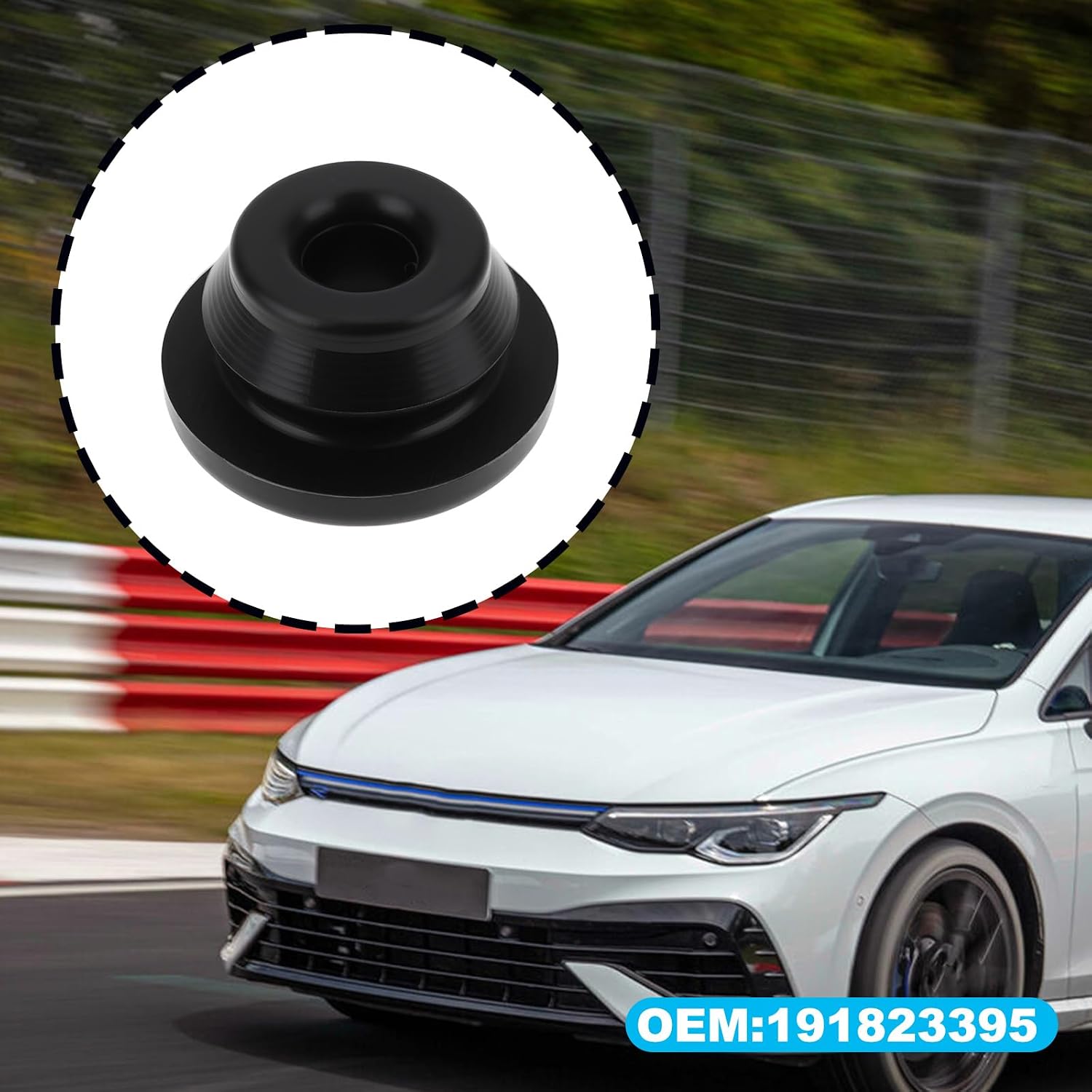 ECSiNG 2Pcs Front Hood Prop Rod Mount Grommet Bushing 191823395 Compatible with VW Compatible with Skoda Vehicles
