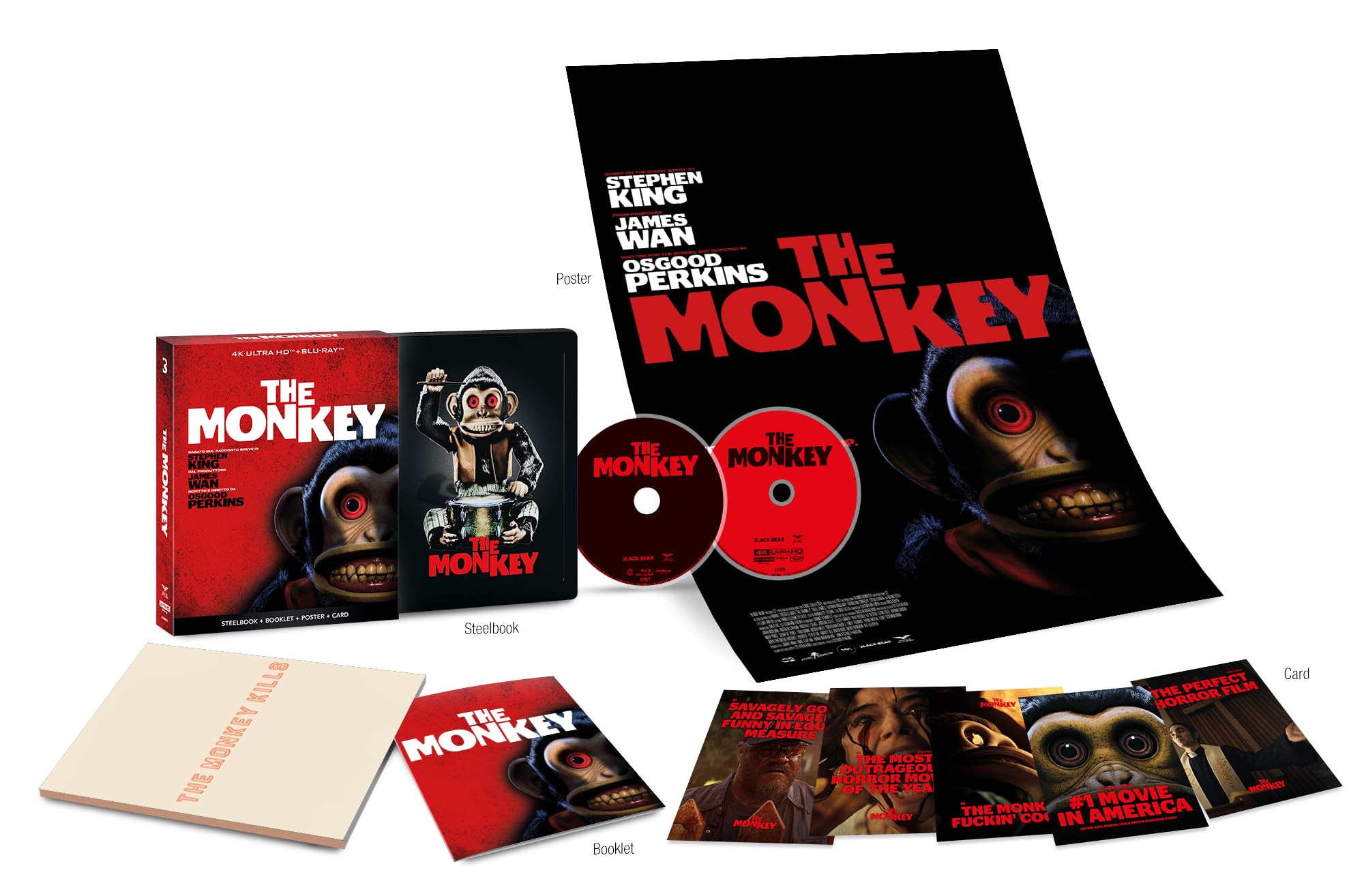 The Monkey - Ultra Limited Edition 4K Steelbook (Bd 4K + Bd Hd) Con Slipcase Numerata