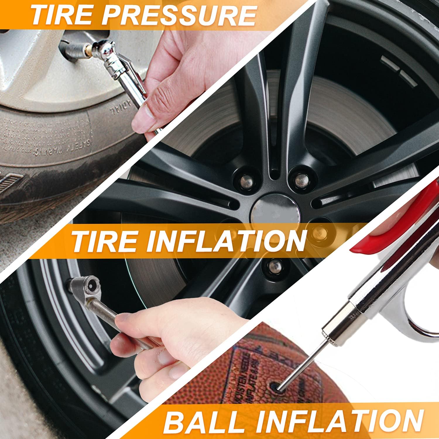 ORCISH 20PCS Air Compressor Accessories Kit,1/4 Inch x 25Ft Polyurethane Air Compressor Hose with Multifunctional Air Blow Gun and Air Hose Fittings. - - 