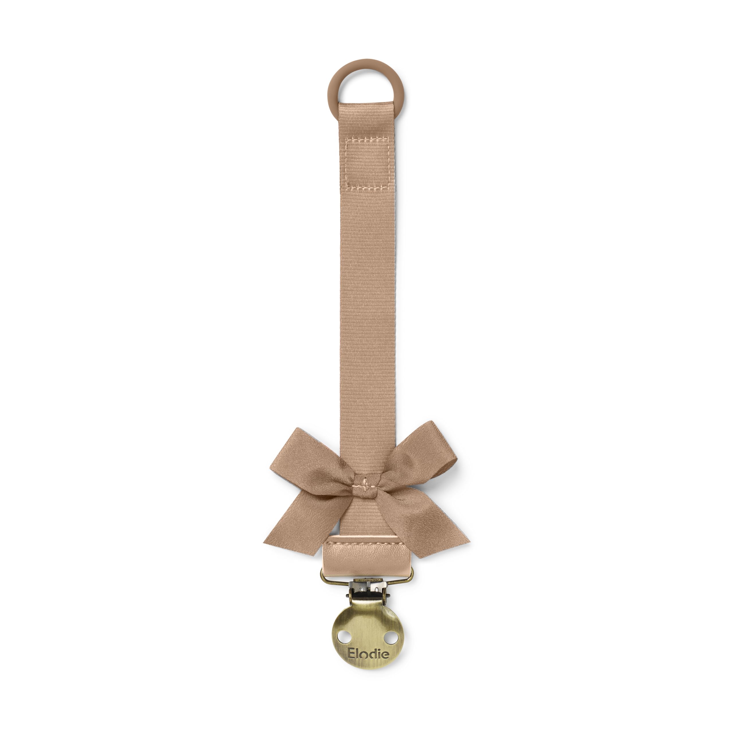 Elodie Details Schnullerclip – Schnullerkette & Nuckelkette mit Metallclip für Baby – BPA-freier Schnullerhalter aus recyceltem Polyester – Schnullerband für Jungen & Mädchen – Soft Terracotta