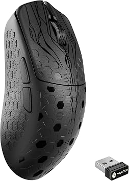 Keychron G5 8K Wireless 2.4 GHz & Bluetooth 5.3 Mouse, 43 g Ultra-Light | 30K DPI, PixArt 3950 Sensor Up to 162 Hours Battery, Launcher Support for Mac Windows Linux - Carbon Fiber Composite