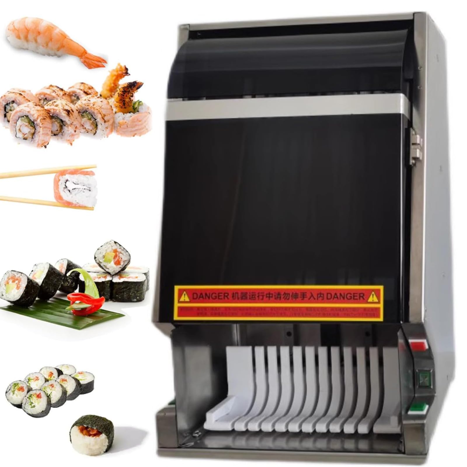 Automatyczna Maszyna Do Cięcia Rolek Sushi, Wielofunkcyjna Krajalnica Do Rolek Sushi, Z Ostrym I Odpornym Na Zużycie, Zdejmowanym Ostrzem Ze Stali Nierdzewnej, Oszczędność Czasu, Do Restauracji
