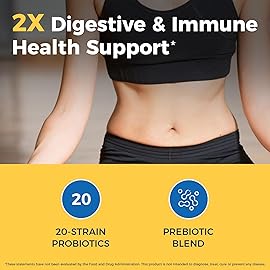 NewRhythm Probiotics 50 Billion CFU 20 Strains, 90 Veggie Capsules, Targeted Release Technology, Stomach Acid Resistant, No Need for Refrigeration, Non-GMO, Gluten Free