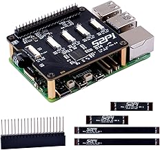 GeeekPi Quad FPC PCIe Hat for Raspberry Pi 5,1 to 4 PCIe Interface with 40Pin GPIO Pin Header for Raspberry Pi 5 (B14)