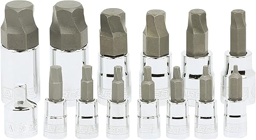 Miniatura 7 de ARES 31006 - Juego de llaves hexagonales para quitar sujetadores dañados SAE de 14 piezas, dados de acero de primera calidad para quitar sujetadores