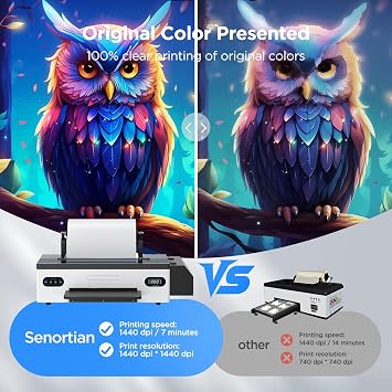 A3 DTF Transfer Printer with Oven Bundle Set, L1800 DTF Printer Machine 13 Max Print Width, High Speed, Safety Print Software, Roll Feeder for Dark and Light T-Shirt Printing and Hoodies