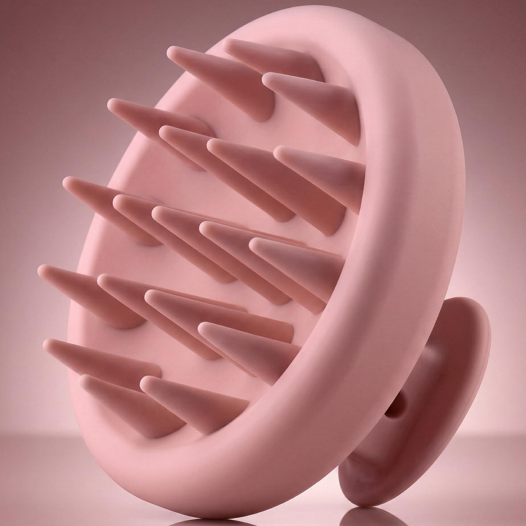 Premium Kopfhaut Massagebürste aus Silikon – Kopfmassage Bürste, Scalp Massager Brush für Haare & Haarwuchs, Haar Massagebürste Haare für Kopfhaut & Entspannung - Kopf Massage (Rosé Quarz)