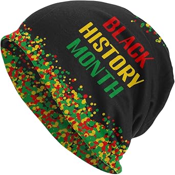 Black History Month African American Pride Beanie Hats Men Warm Knit Cuff Beanie Skull Caps for Adult Women Men