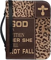 Vista 37 de Bolsas de cuero para iglesia, funda de Biblia gris león, bolsa protectora de la Biblia de poliuretano, funda de transporte portátil con asa