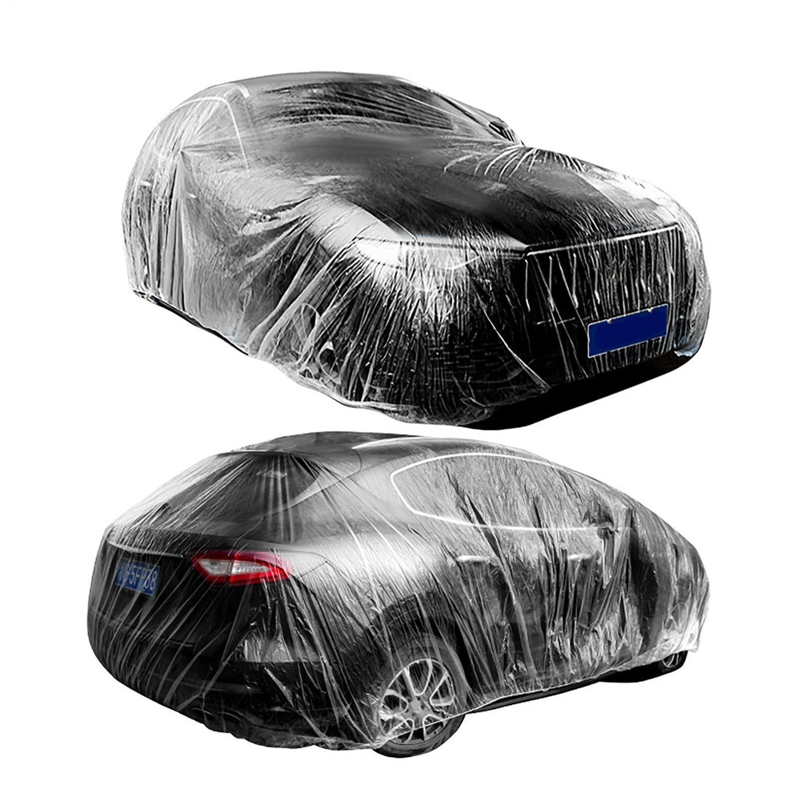 Auto-Vollgarage - wasserdichte Transparente Autoabdeckung Für Alle Wetterbedingungen | Durchsichtige Fahrzeughülle | Schutzplane Gegen Regen, Staub Und UV-Strahlen Für Limousinen Und SUVs