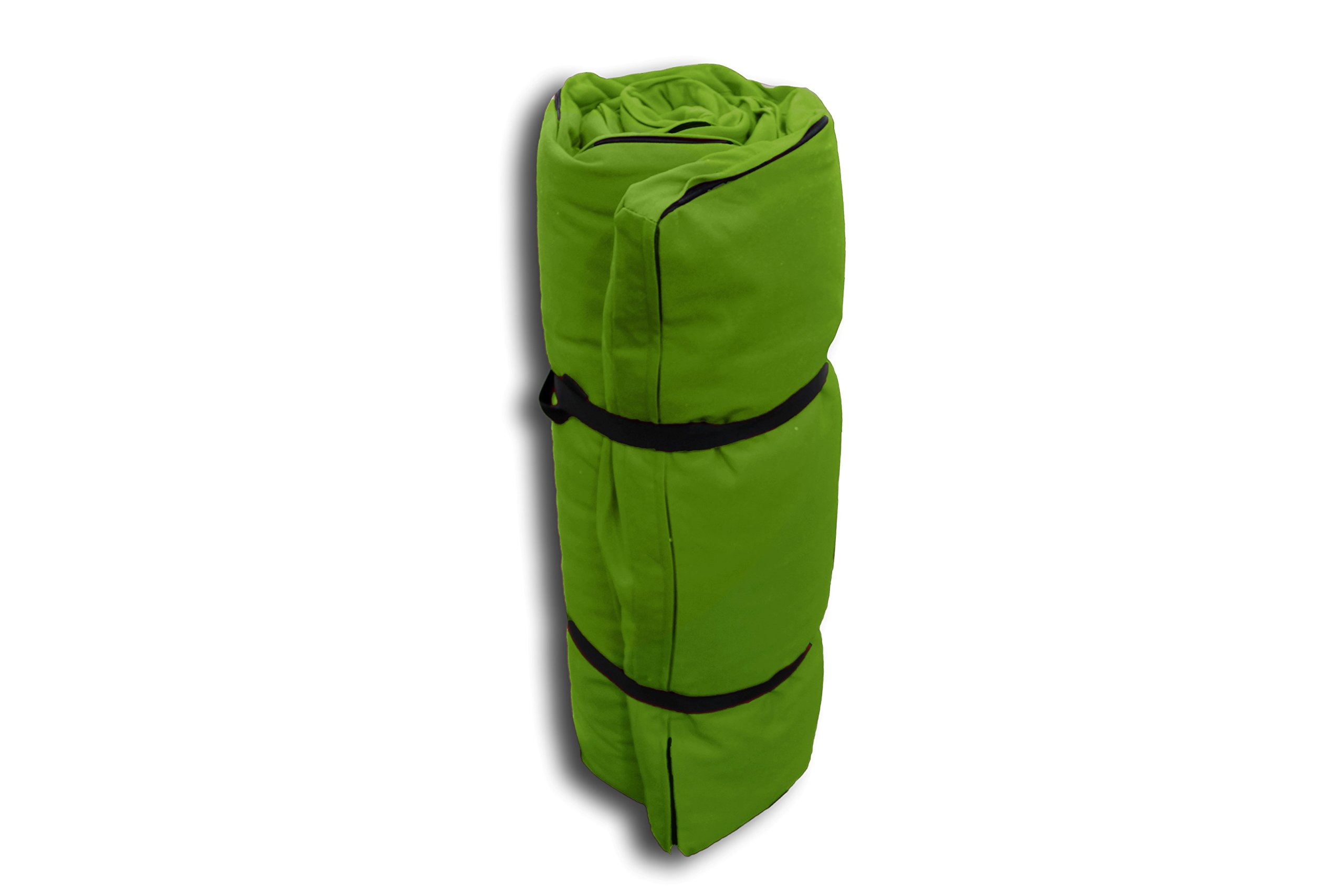 Futon Portatil Verde, 80x200x4 cm