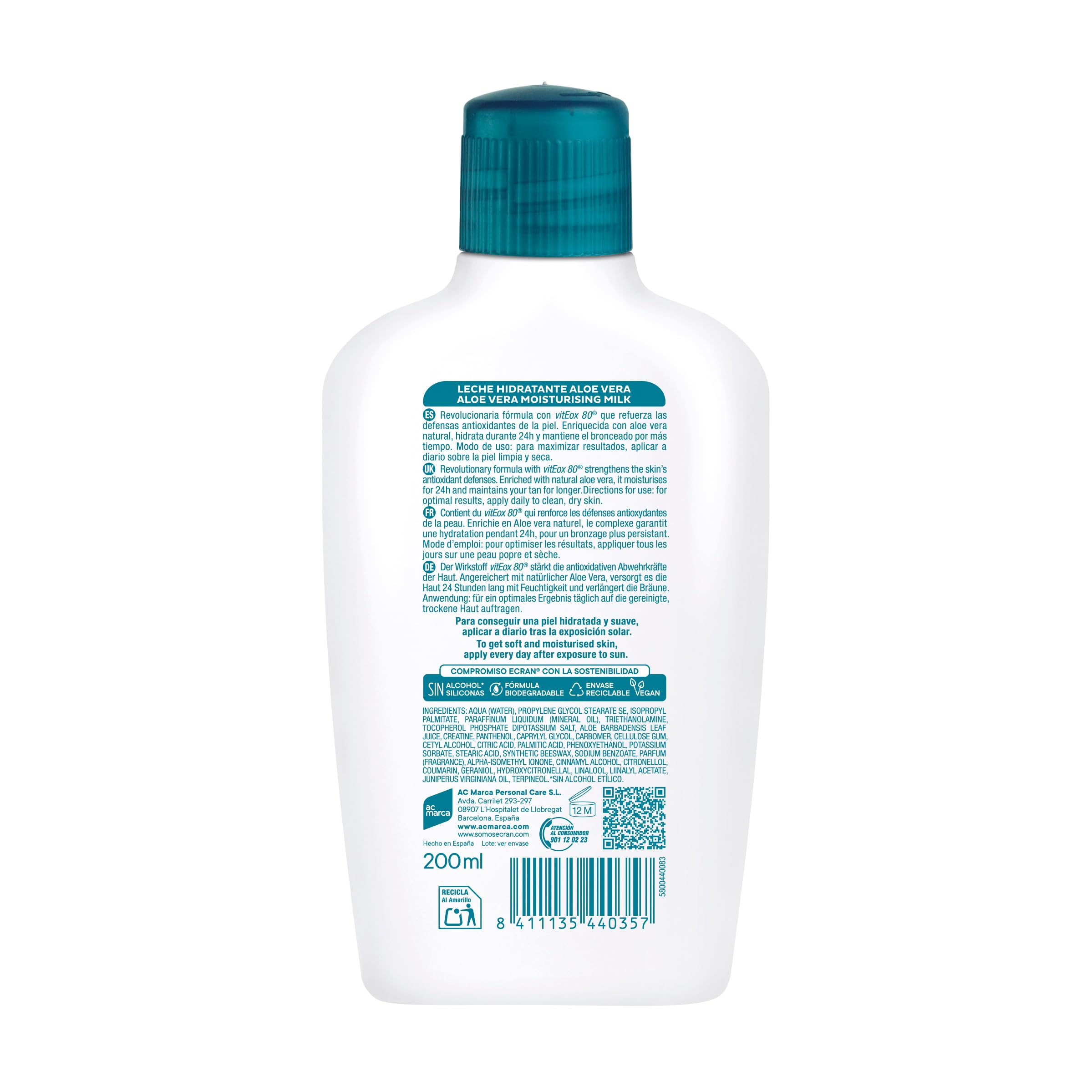 Ecran Aftersun Leche Hidratante Aloe Vera 200 Ml , (1Er Pack) – Ansicht 2