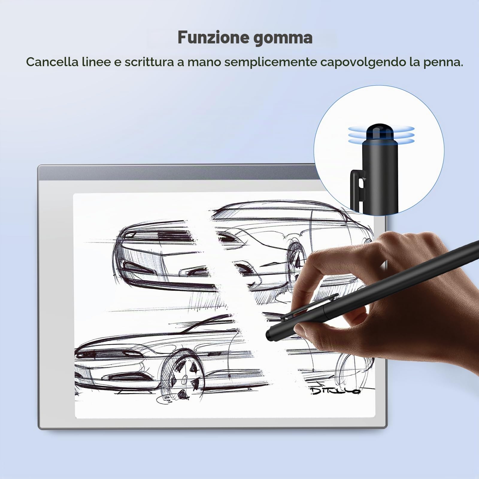 TiMOVO EMR Penna Stilo Compatibile con Remarkable 2 con Gomma, Nero | Penna Digitale EMR per Remarkable, Inclinazione, Sensibilità 4096, Rifiuto del Palmo, per Kindle Scribe/Dispositivi EMR