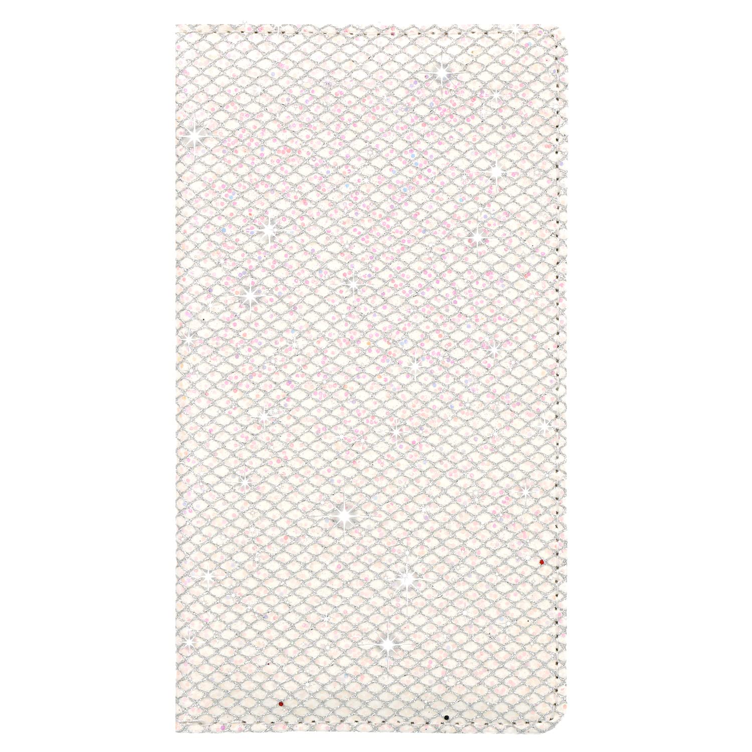 Sanlykate Glitter Bling Checkbook Cover for Girl Women, Shiny Rhombus Pattern RFID Blocking PU Leather Standard Register Check Book Case for Personal